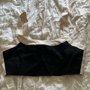 7 For All Mankind Black and Cream Women's Top